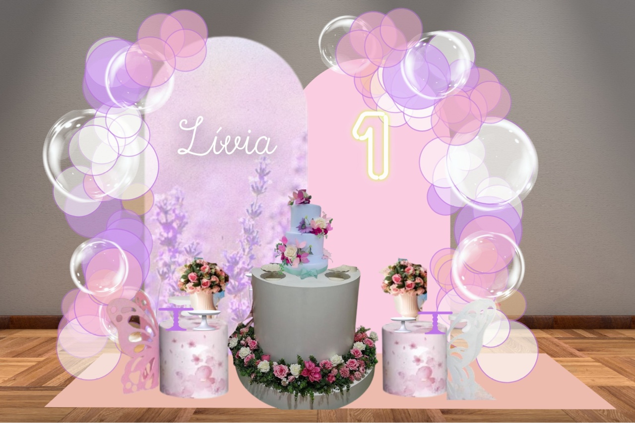 Decoração Jardim Lilás E Rosa - Lelefestaschapecó