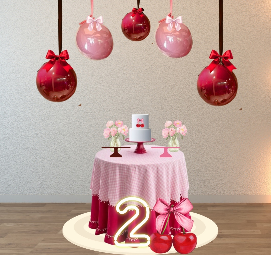 Decoração Minimalista Cerejinha Sem Painel - Lelefestaschapecó