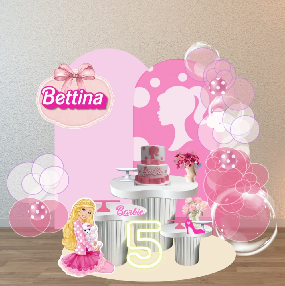 Decoração Barbie Média - Lelefestaschapecó