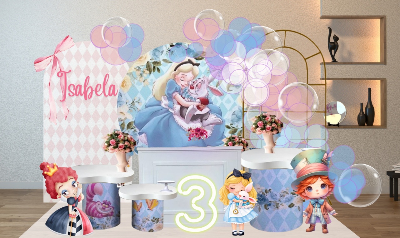 Decoração Alice No Pais das Maravilhas - Lelefestaschapecó
