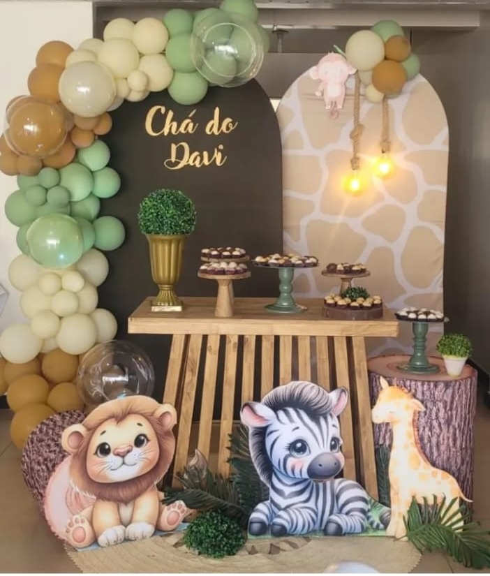 Decoração Chá de Bebê Safari  - Lelefestaschapecó