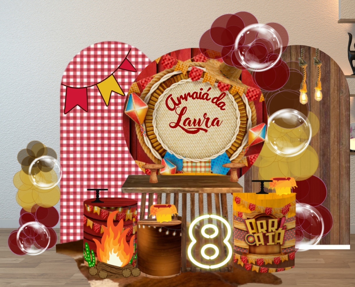 Decoração Arraiá - Lelefestaschapecó
