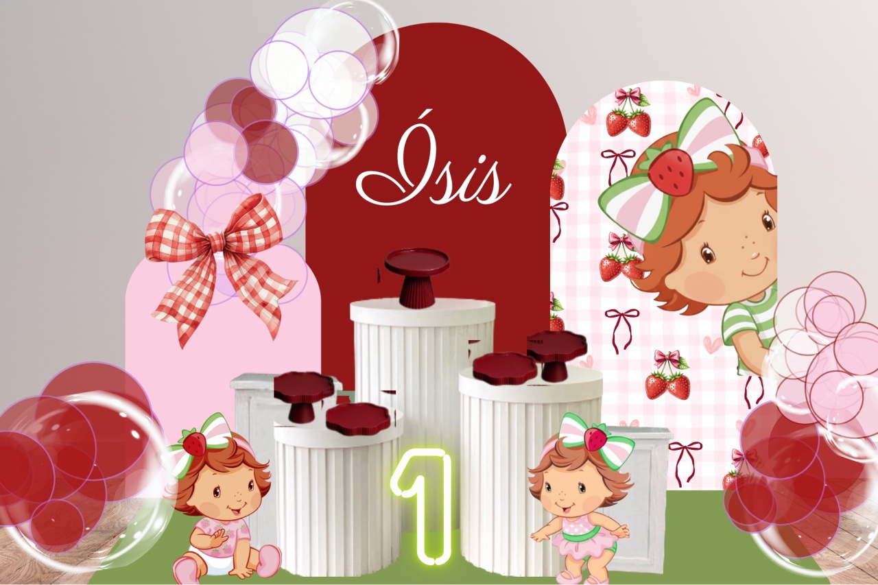 Decoração Moranguinho Baby - Lelefestaschapecó