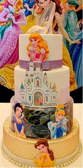 Bolo Falso Princesas - Lelefestaschapecó