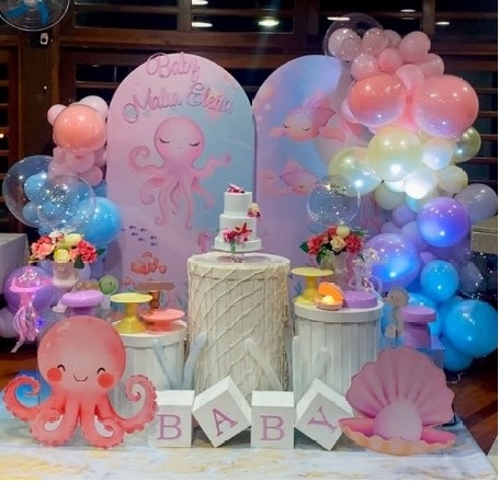 Decoração Chá de Bebê Fundo Do Mar - Lelefestaschapecó