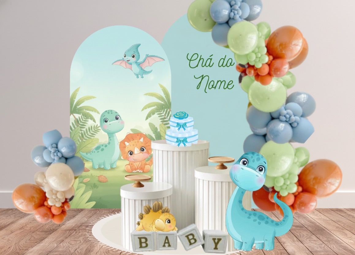 Decoração Chá de Bebê Dino Baby - Lelefestaschapecó