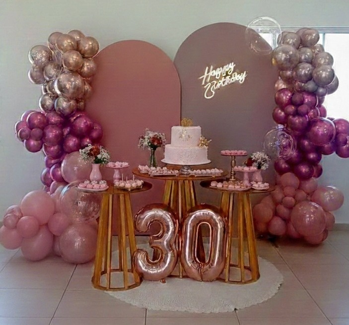 Decoração Minimalista 30 Anos - Lelefestaschapecó