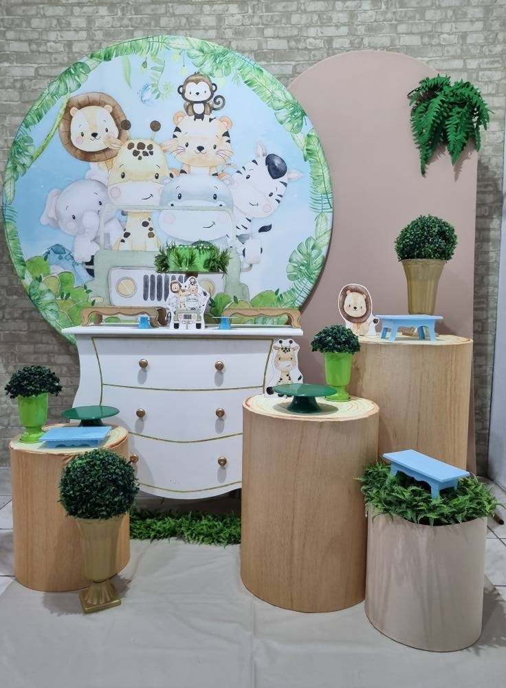 Safari Baby Composição - Luxo - Tchumfestasdecoracoes