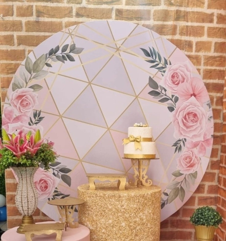 Capa de Painel Rosas 3D - Tchumfestasdecoracoes
