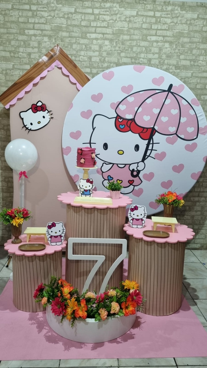 Hello Kitty - Tchumfestasdecoracoes