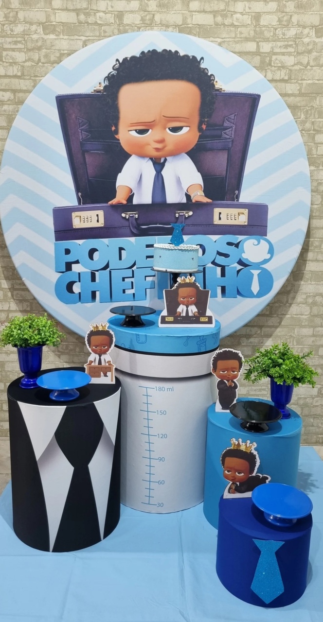 Poderoso Chefinho Negro - Ouro - Tchumfestasdecoracoes