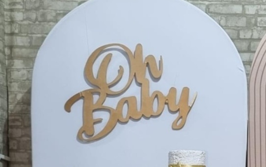 Oh Baby - Mdf 40 X 30 - Tchumfestasdecoracoes