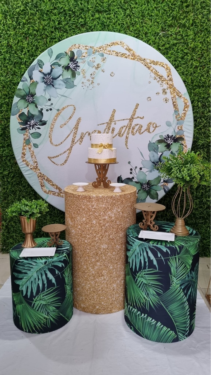 Gratidão Verde E Dourado - Ouro - Tchumfestasdecoracoes