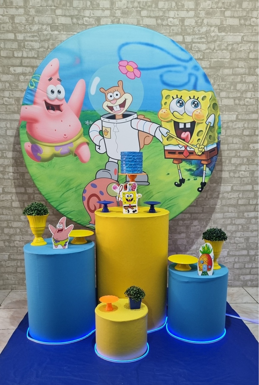 Bob Esponja - Ouro - Tchumfestasdecoracoes