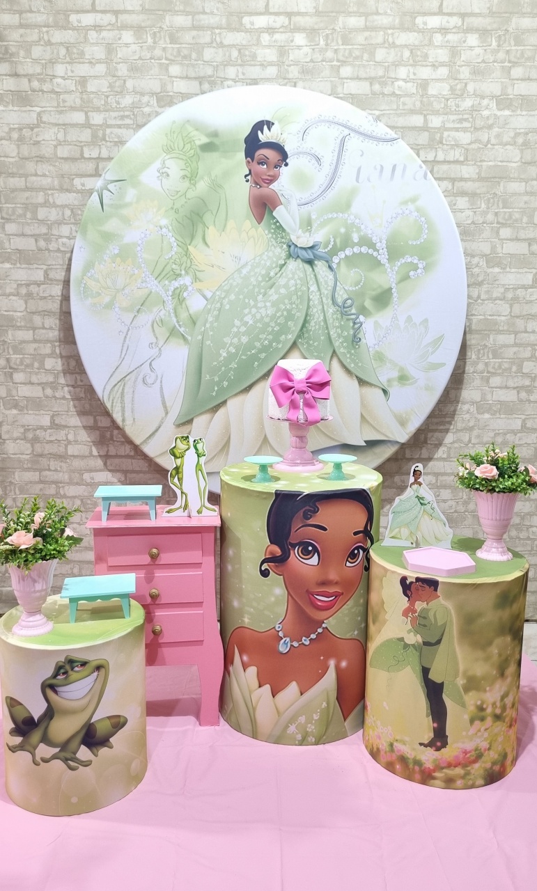 Tiana - Princesa E O Sapo - Tchumfestasdecoracoes