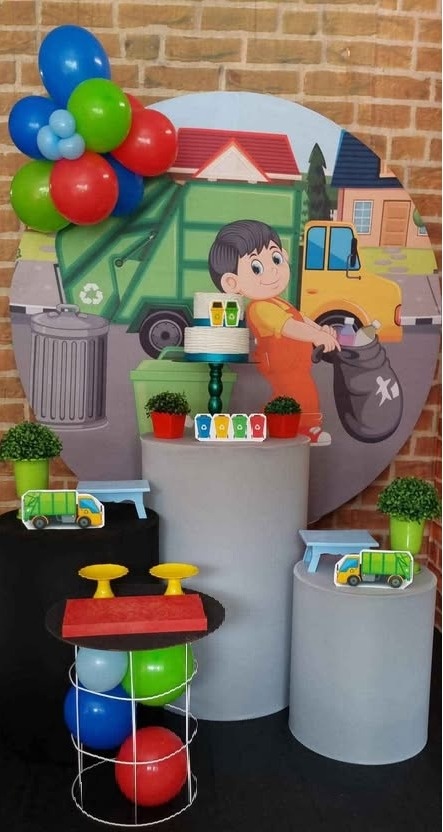 Caminhão de Lixo - Tchumfestasdecoracoes