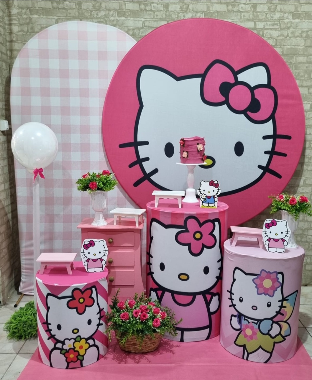Hello Kitty Pink - 2 - Tchumfestasdecoracoes