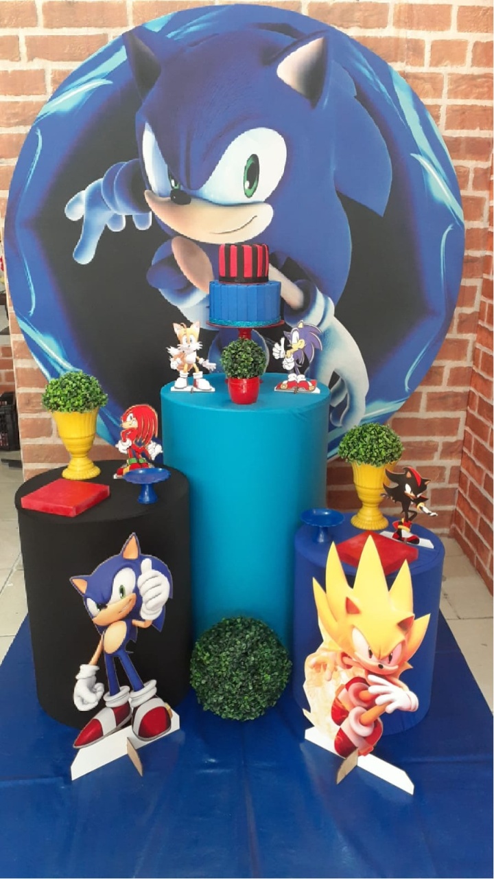 Sonic - Ouro  - Tchumfestasdecoracoes