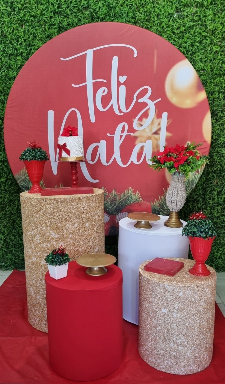 Feliz Natal - Ouro - Tchumfestasdecoracoes