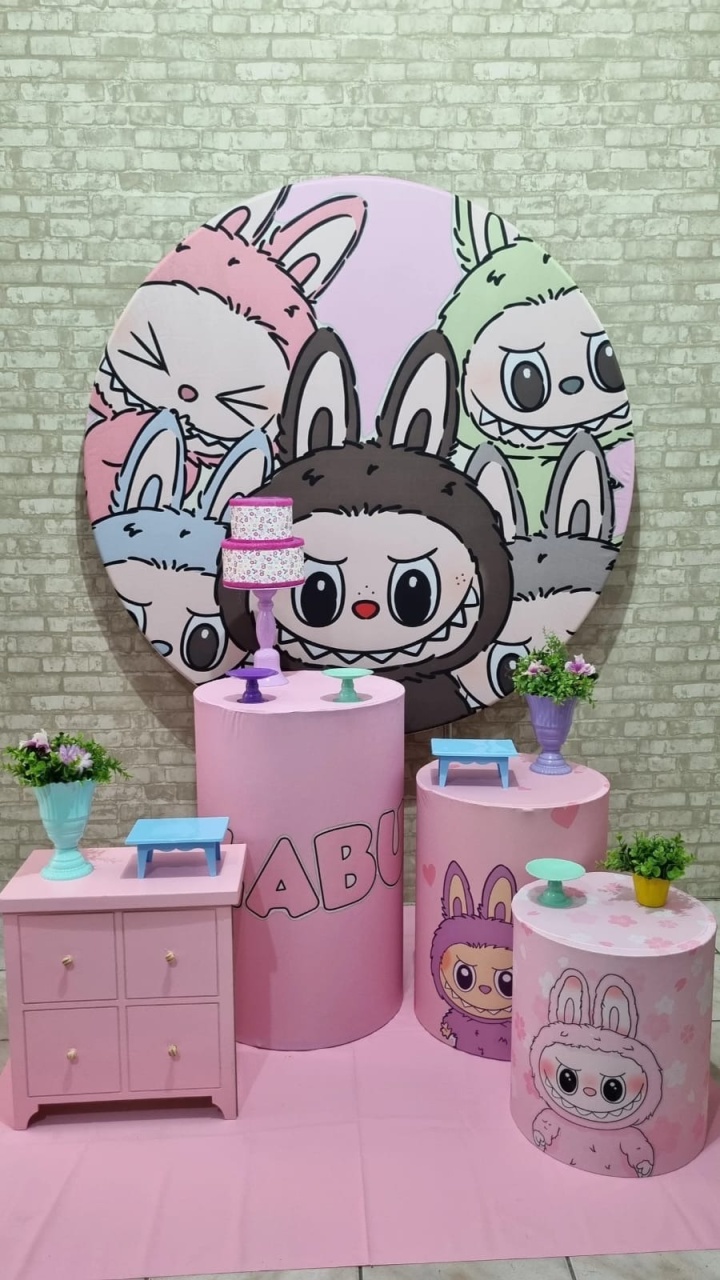 Labubu - Ouro - Tchumfestasdecoracoes