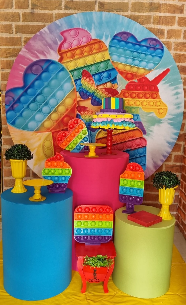 Pop It - Ouro  - Tchumfestasdecoracoes