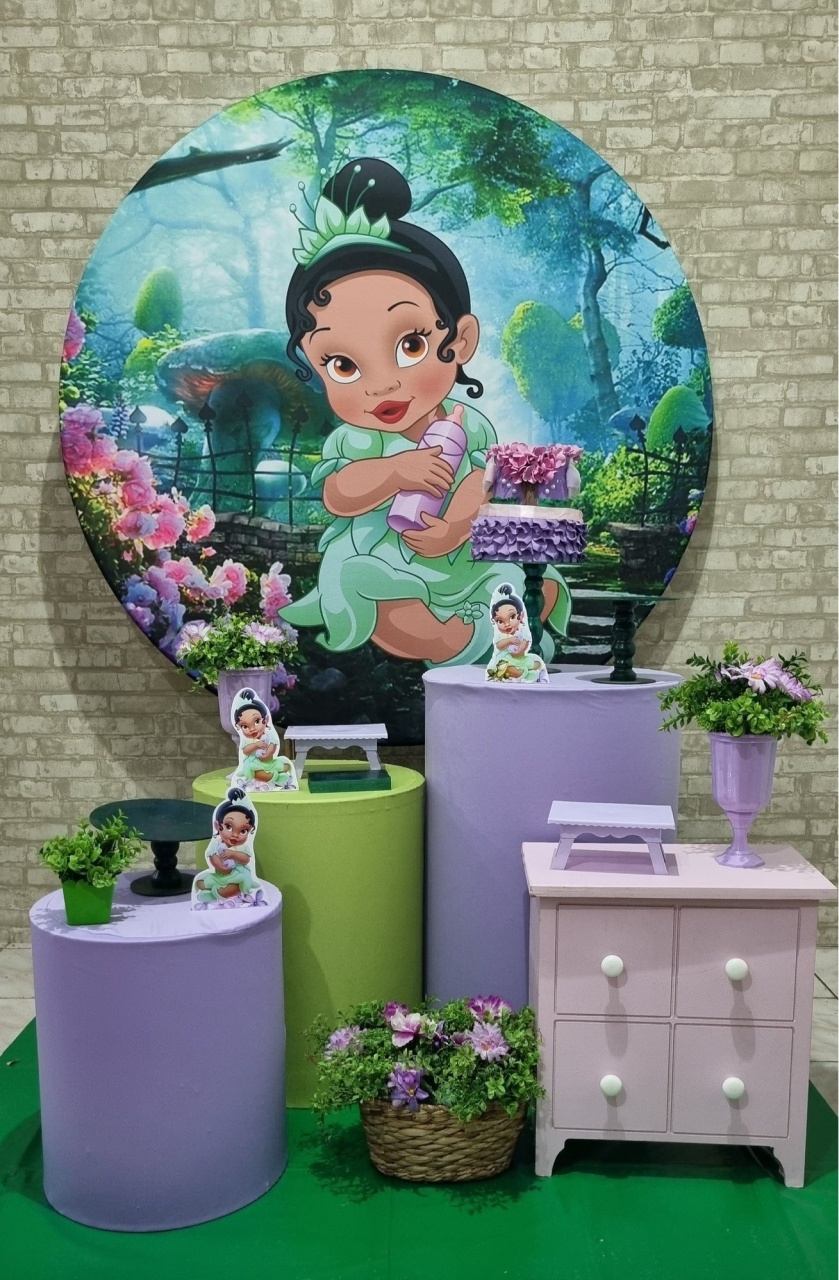 Tiana Baby - Princesa E O Sapo - Ouro - Tchumfestasdecoracoes