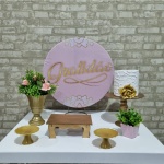Gratidão Rosa E Dourado - Festa Na Mesa - imagem 1