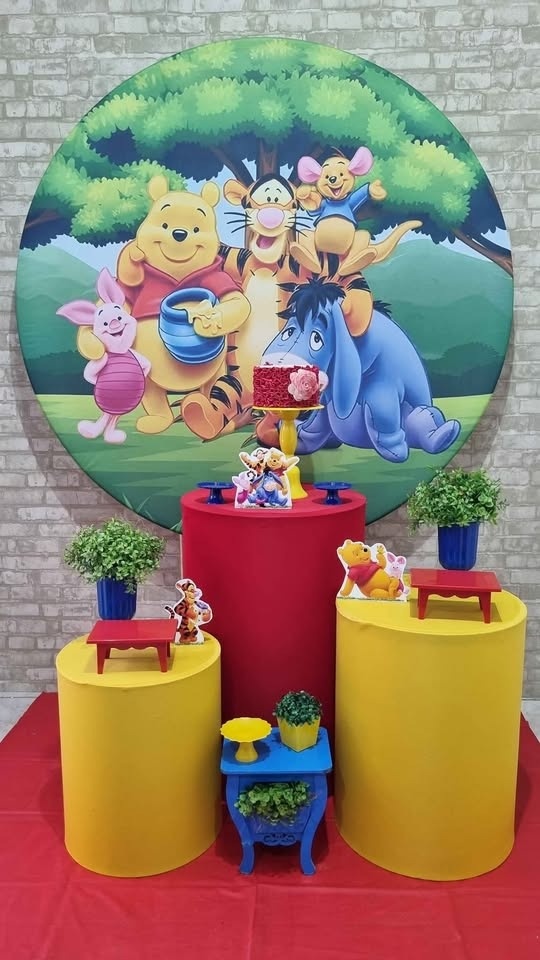 Ursinho Pooh - Ouro - Tchumfestasdecoracoes