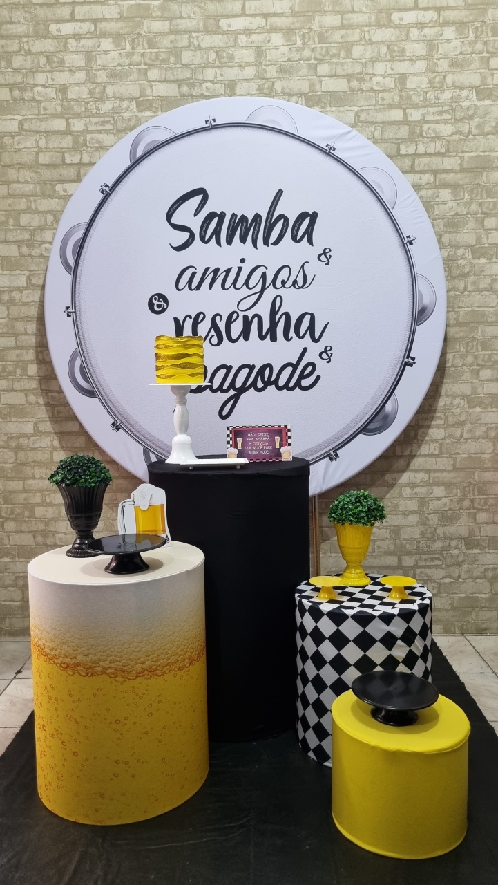 Samba - Ouro - Tchumfestasdecoracoes