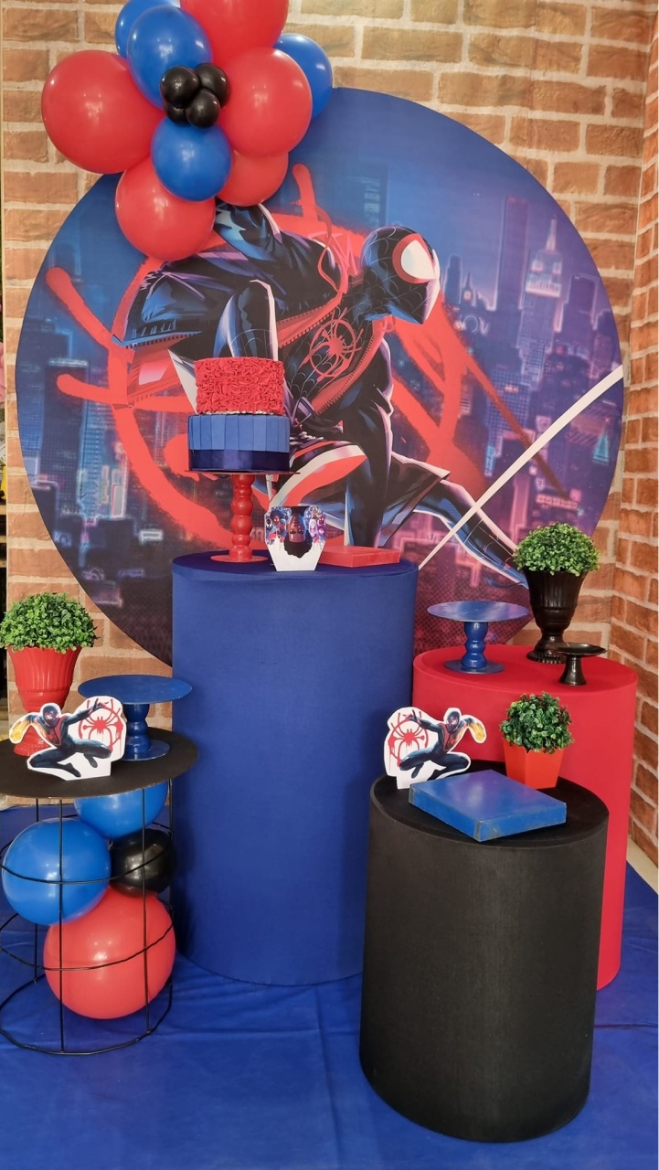 Miles Morales Homem-Aranha - Tchumfestasdecoracoes