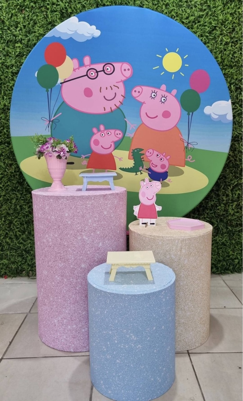 Peppa Menina - Prata - Tchumfestasdecoracoes