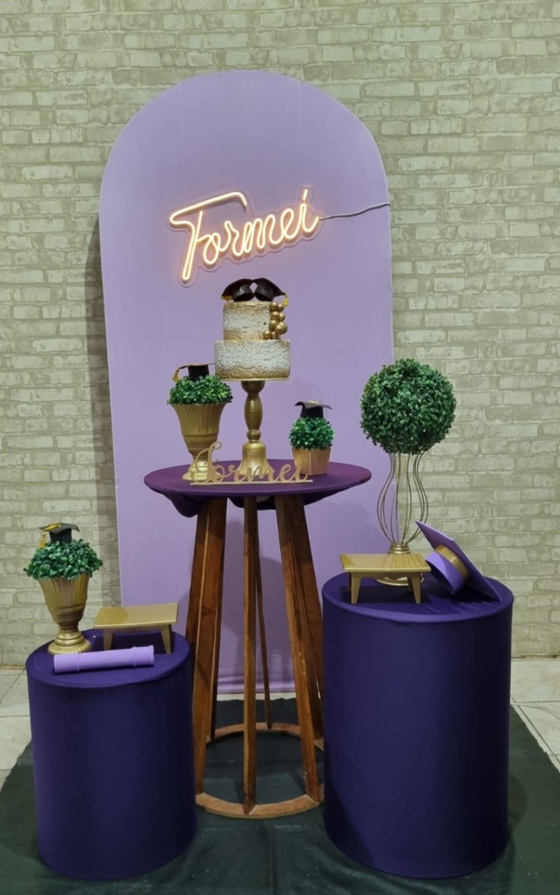 Formei Lilás 3- Com Led - Tchumfestasdecoracoes