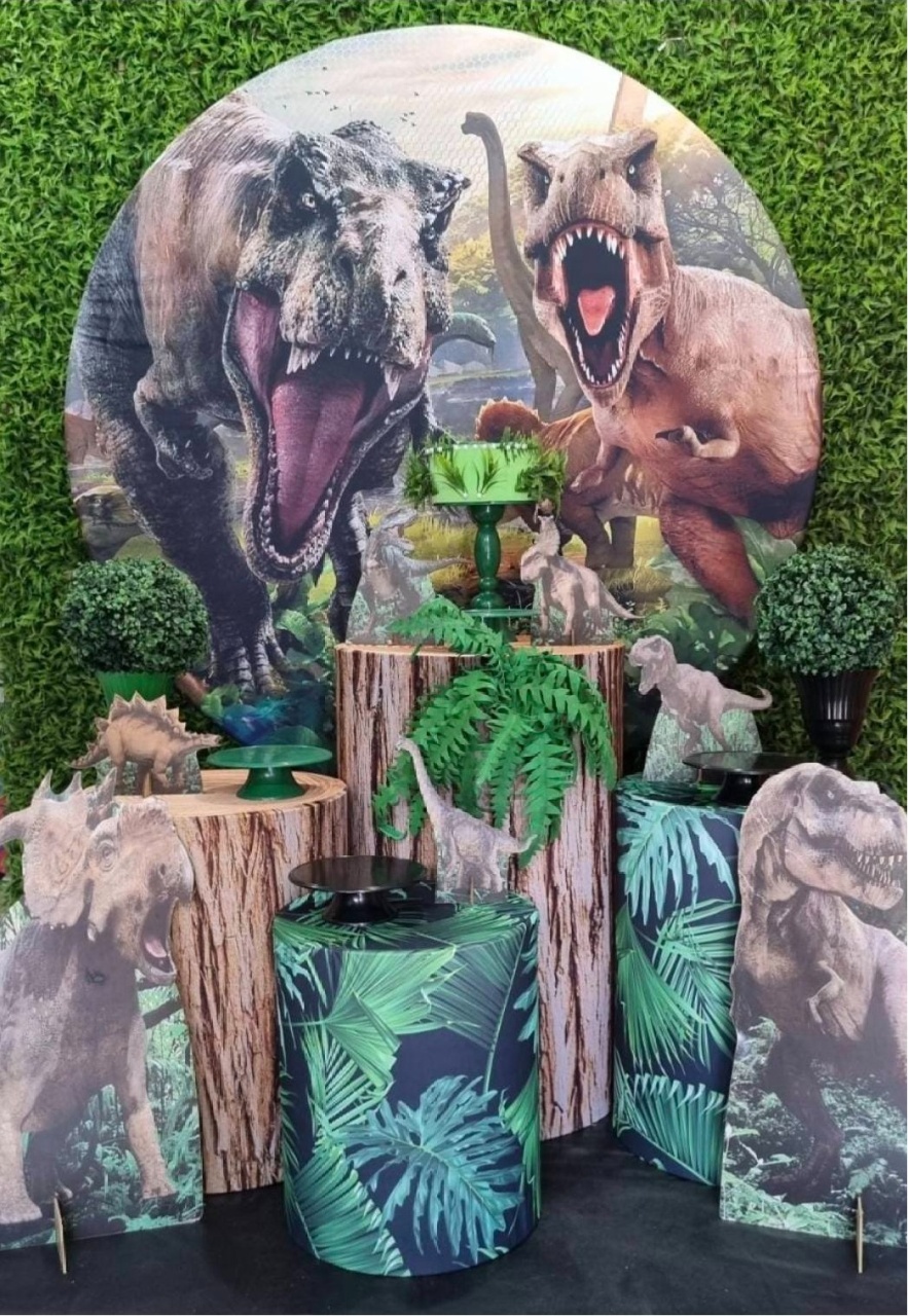 Dinossauros - Ouro - Tchumfestasdecoracoes