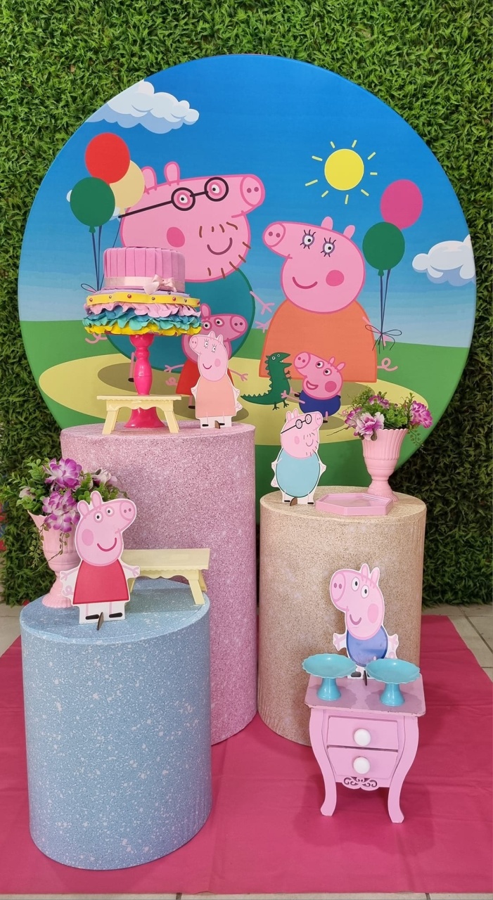Peppa Menina- Ouro - Tchumfestasdecoracoes