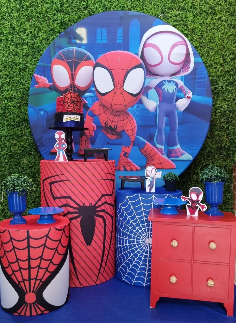 Spidey E Seus Amigos - Ouro - Tchumfestasdecoracoes