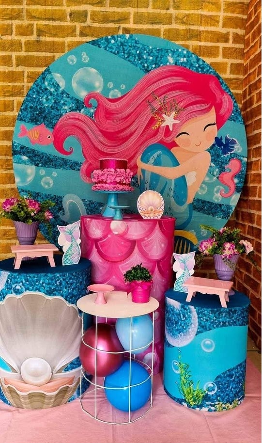 Sereia - Ouro  - Tchumfestasdecoracoes