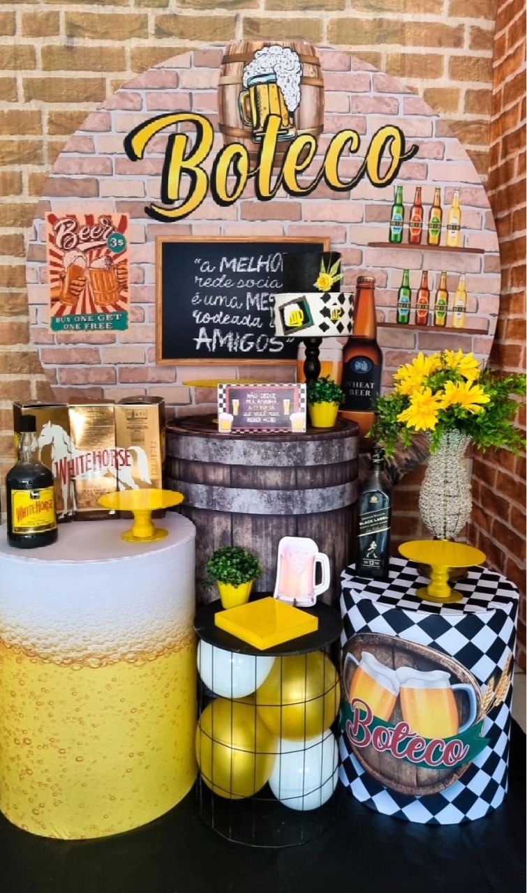 Boteco - Ouro - Tchumfestasdecoracoes