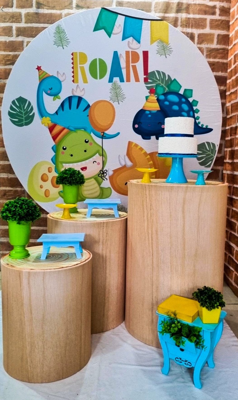 Roar Dino Baby - Ouro - Tchumfestasdecoracoes