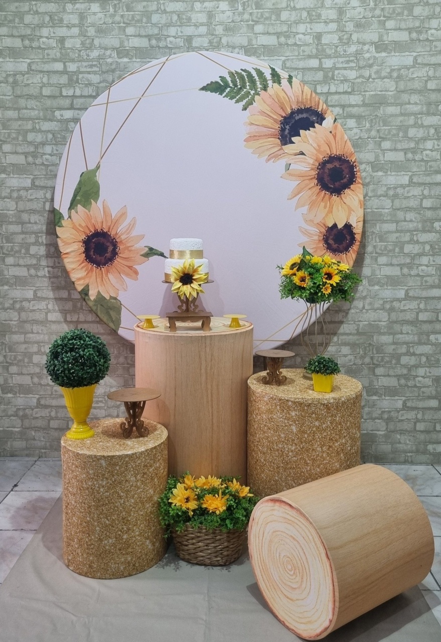 Girassol - Ouro - Tchumfestasdecoracoes