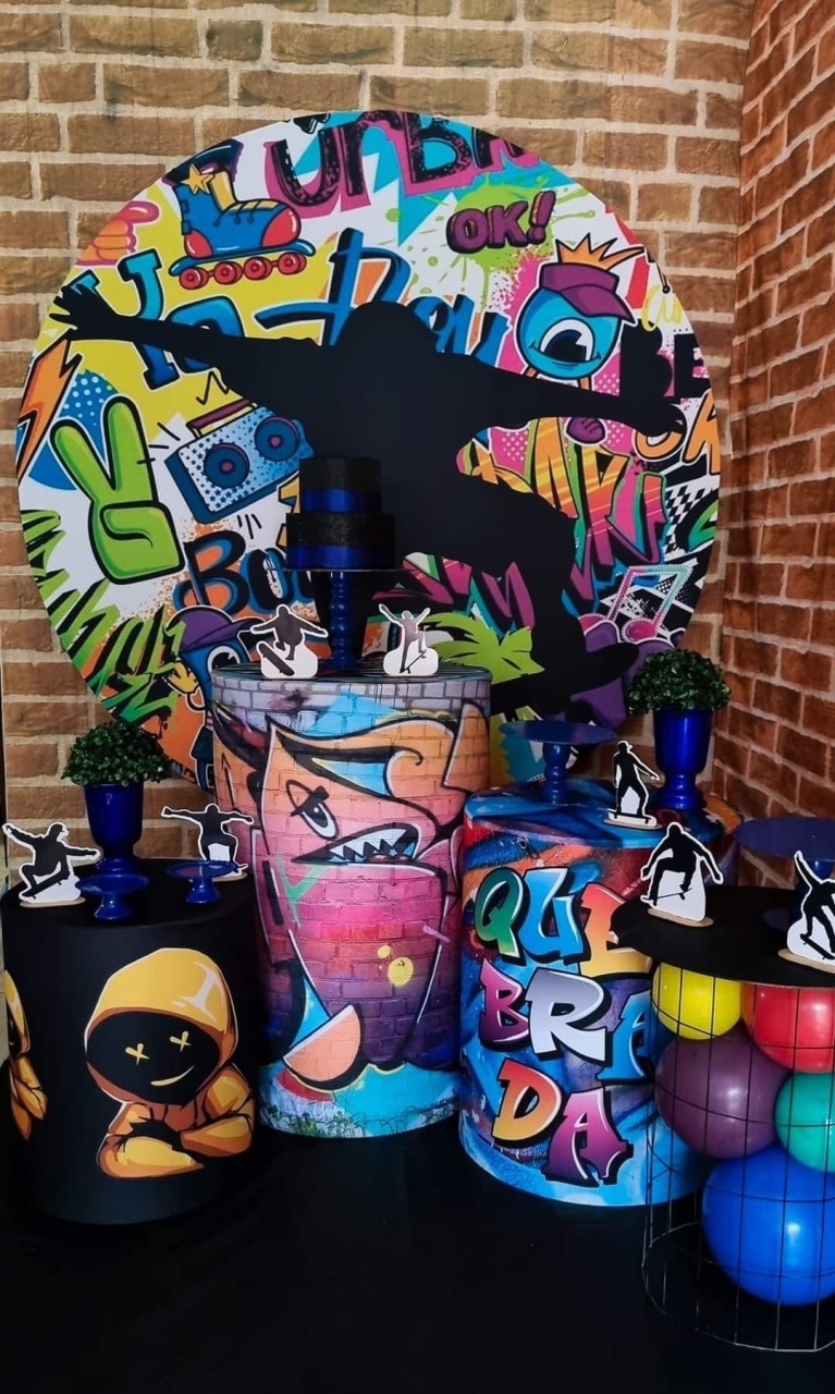 Skatista - Ouro - Tchumfestasdecoracoes