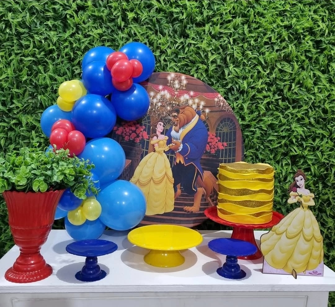 Bela E A Fera - Festa Na Mesa - Tchumfestasdecoracoes