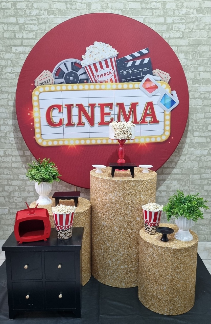 Cinema - Ouro  - Tchumfestasdecoracoes