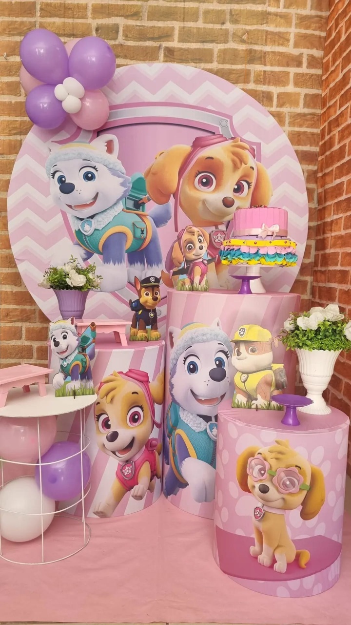 Sky Patrulha Canina - Ouro - Tchumfestasdecoracoes