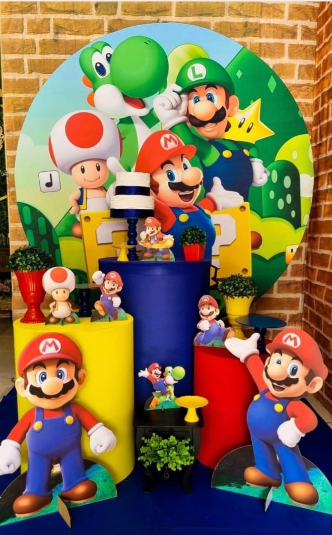 Super Mario -  Ouro - Tchumfestasdecoracoes