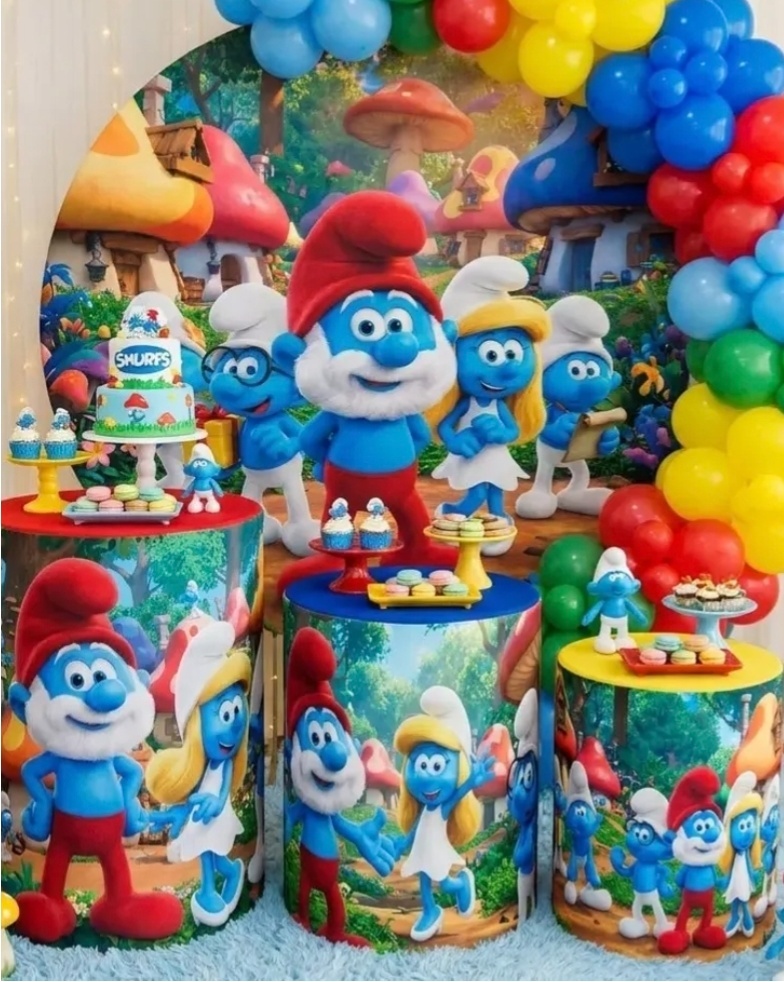 Smurfs - Ouro - Tchumfestasdecoracoes