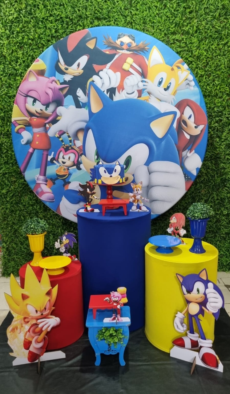 Sonic E Turma - Ouro - Tchumfestasdecoracoes