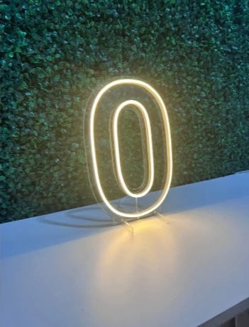 Número 0 de Led    - Mandy Decor Festas