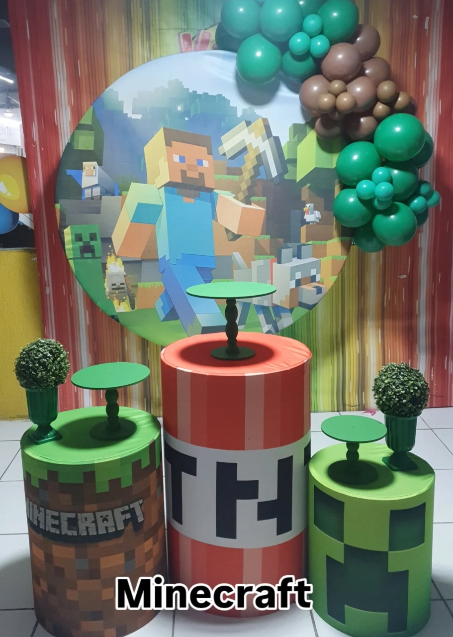 Kit P Minecraft - Mandy Decor Festas