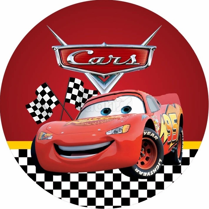 Painel Sublimado Circular  Carros - Mandy Decor Festas