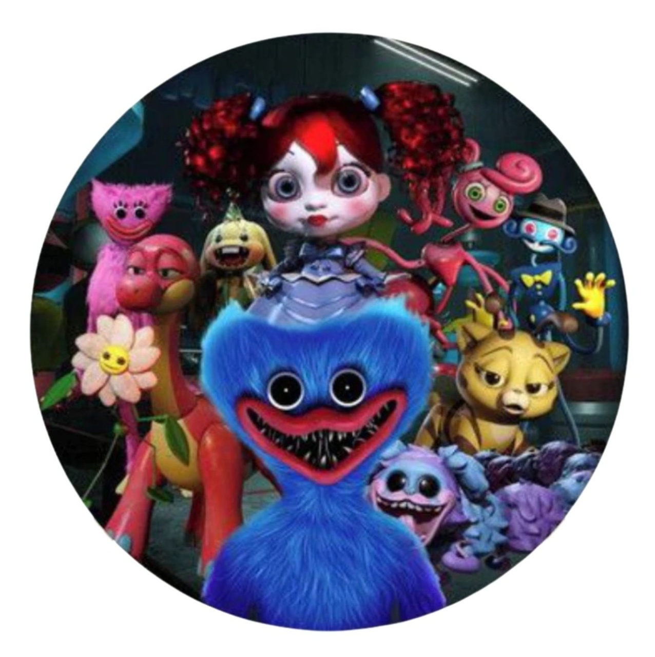 Painel Sublimado Circular  Poppy Playtime - Mandy Decor Festas